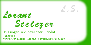 lorant stelczer business card