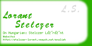 lorant stelczer business card